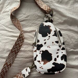 Stylish Cow Print Crossbody Bag